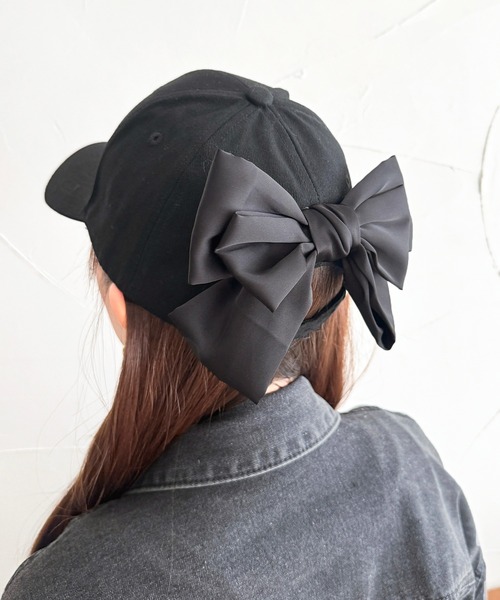 apres jour(アプレジュール)の「【apres jour×ARIAZ】ビッグリボンヘアキャップ(キャップ・レディース・ホワイト/ブラック・FREE)」の1枚目の写真