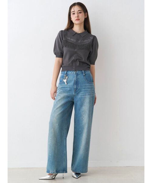 CALNAMUR（カルナムール）の「キーチャームデニムパンツ（デニムパンツ・レディース・ブラック/ブルー・SMALL/MEDIUM）」の21枚目の写真