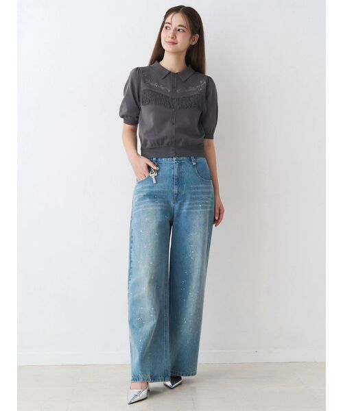 CALNAMUR（カルナムール）の「キーチャームデニムパンツ（デニムパンツ・レディース・ブラック/ブルー・SMALL/MEDIUM）」の22枚目の写真