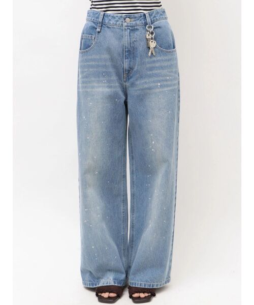 CALNAMUR（カルナムール）の「キーチャームデニムパンツ（デニムパンツ・レディース・ブラック/ブルー・SMALL/MEDIUM）」の5枚目の写真