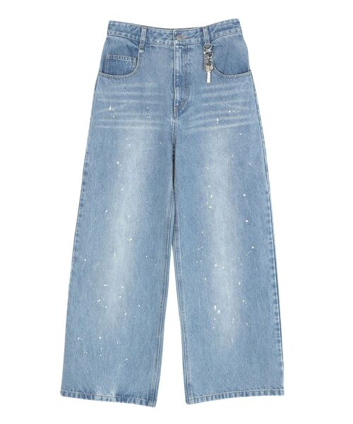 CALNAMUR(カルナムール)の「キーチャームデニムパンツ(デニムパンツ・レディース・ブラック/ブルー・SMALL/MEDIUM)」の8枚目の写真