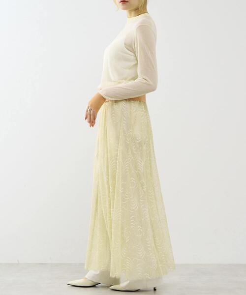 SOFFITTO(ソフィット)の「レーススカート(スカート・レディース・クリーム/ネイビー・FREE)」の7枚目の写真