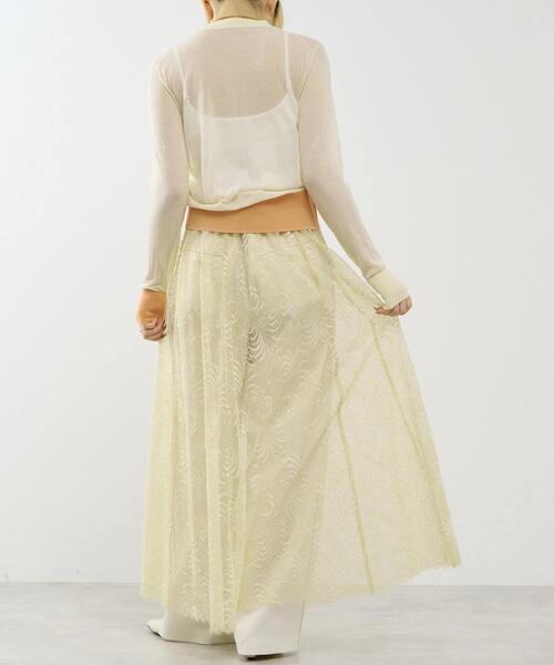 SOFFITTO(ソフィット)の「レーススカート(スカート・レディース・クリーム/ネイビー・FREE)」の8枚目の写真