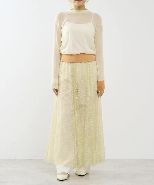 SOFFITTO(ソフィット)の「レーススカート(スカート・レディース・クリーム/ネイビー・FREE)」の9枚目の写真