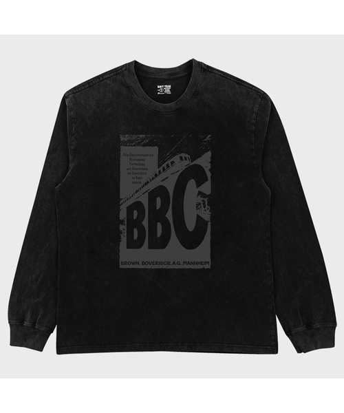 NAVYTEAM（ネイビーチーム）の「BBC ピグメントダイロングTシャツ（Tシャツ/カットソー・レディース・ブラック×グレー/ブラック×ホワイト・1/2/3）」の2枚目の写真