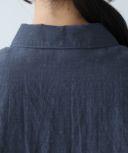 yuni(ユニ )の「Ra/R/Ny oversized plain half sleeves shirt(シャツ/ブラウス・レディース・ライラック/チャコールグレー・FREE)」の19枚目の写真