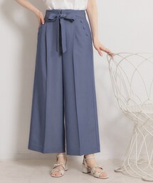 couture brooch（クチュールブローチ）の「【洗える・S-LL】マリン風アソート釦 シャンブレーワイドパンツ（その他パンツ）」
