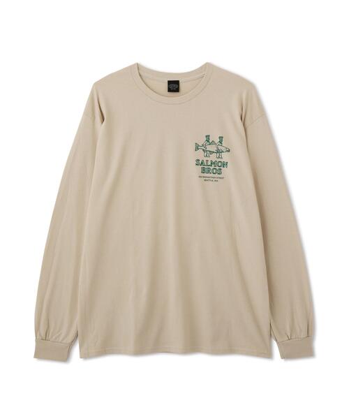 MANASTASH（マナスタッシュ）の「MANASTASH/マナスタッシュ/CiTee L/S SALMON/サーモン（Tシャツ/カットソー・メンズ・ベージュ/オレンジ・M/XL/L）」の3枚目の写真