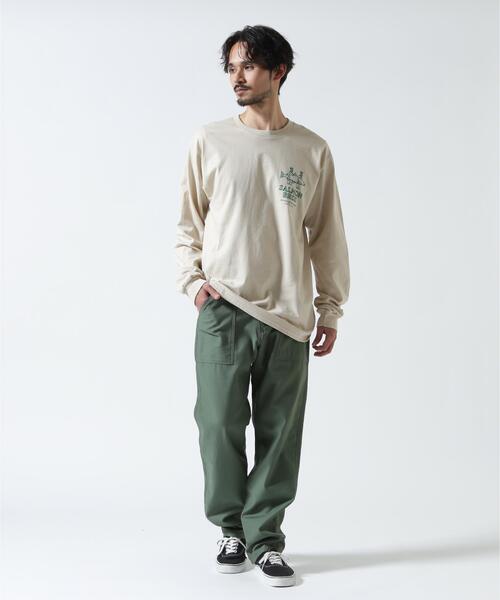 MANASTASH（マナスタッシュ）の「MANASTASH/マナスタッシュ/CiTee L/S SALMON/サーモン（Tシャツ/カットソー・メンズ・ベージュ/オレンジ・M/XL/L）」の8枚目の写真