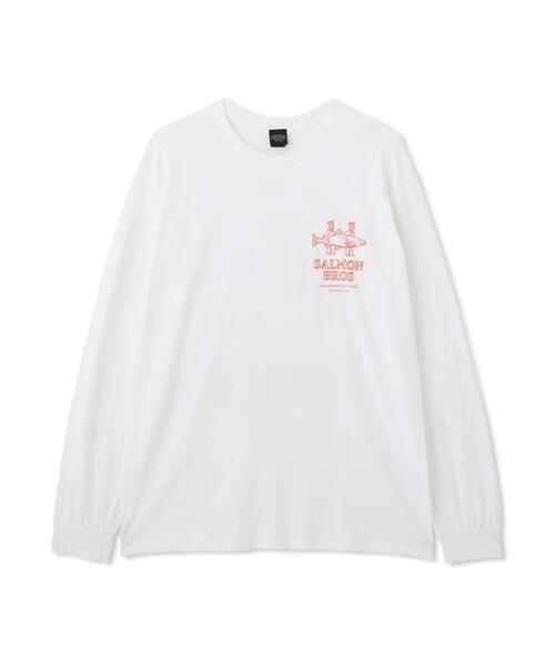 MANASTASH（マナスタッシュ）の「MANASTASH/マナスタッシュ/CiTee L/S SALMON/サーモン（Tシャツ/カットソー・メンズ・ベージュ/オレンジ・M/XL/L）」の4枚目の写真