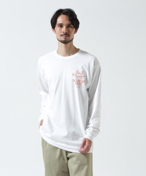 MANASTASH（マナスタッシュ）の「MANASTASH/マナスタッシュ/CiTee L/S SALMON/サーモン（Tシャツ/カットソー・メンズ・ベージュ/オレンジ・M/XL/L）」の10枚目の写真