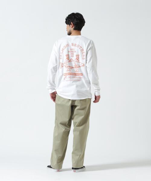MANASTASH（マナスタッシュ）の「MANASTASH/マナスタッシュ/CiTee L/S SALMON/サーモン（Tシャツ/カットソー・メンズ・ベージュ/オレンジ・M/XL/L）」の11枚目の写真