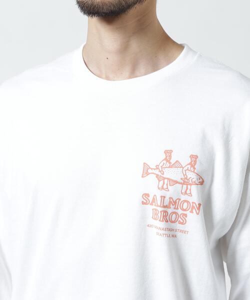 MANASTASH（マナスタッシュ）の「MANASTASH/マナスタッシュ/CiTee L/S SALMON/サーモン（Tシャツ/カットソー・メンズ・ベージュ/オレンジ・M/XL/L）」の15枚目の写真