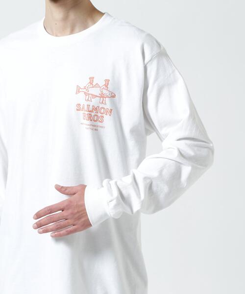 MANASTASH（マナスタッシュ）の「MANASTASH/マナスタッシュ/CiTee L/S SALMON/サーモン（Tシャツ/カットソー・メンズ・ベージュ/オレンジ・M/XL/L）」の16枚目の写真