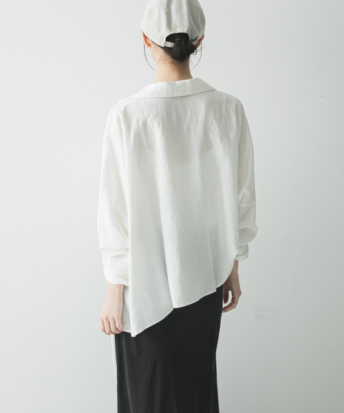 URBAN RESEARCH（アーバンリサーチ）の「ラミーレーヨンギャザーヘムシャツ（シャツ/ブラウス・レディース・レッド系その他/ブラウン/オフホワイト・FREE）」の6枚目の写真