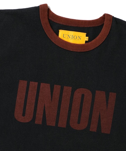UNION（UNION TOKYO）（ユニオン）の「UNION TOKYO BIG LOGO RINGER TEE ユニオントーキョー Tシャツ（Tシャツ/カットソー・メンズ・グリーン/ダークブラウン・XL/L/M/S）」の15枚目の写真