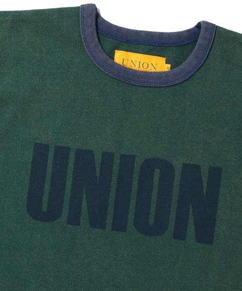 UNION（UNION TOKYO）（ユニオン）の「UNION TOKYO BIG LOGO RINGER TEE ユニオントーキョー Tシャツ（Tシャツ/カットソー・メンズ・グリーン/ダークブラウン・XL/L/M/S）」の17枚目の写真