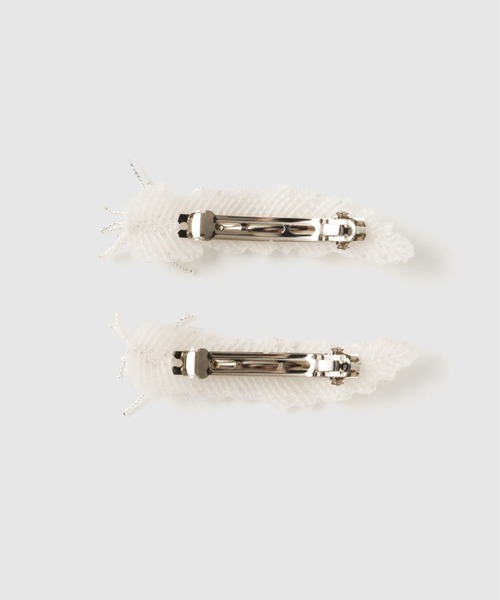 tanakadaisuke(タナカダイスケ)の「【tanakadaisuke/タナカダイスケ】grand feather beads barrette right/グランドフェザービーズバレッタ(右用)(バレッタ/ヘアクリップ・レディース・ホワイト・FREE)」の8枚目の写真