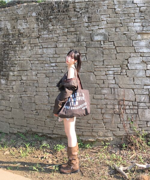 DEARMYDEER(ディアマイディア)の「ヴィンテージインデックスショルダーバッグ(ブラウン)(ショルダーバッグ・レディース・その他・FREE)」の3枚目の写真