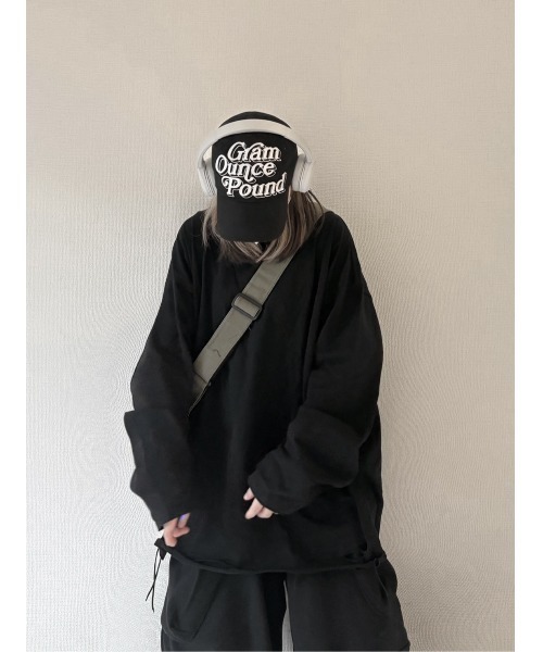YACA(ヤーカ)の「cotton shoulder bag/コットンショルダーバッグ【unisex item】(ショルダーバッグ・レディース・ブラック/カーキ・FREE)」の7枚目の写真