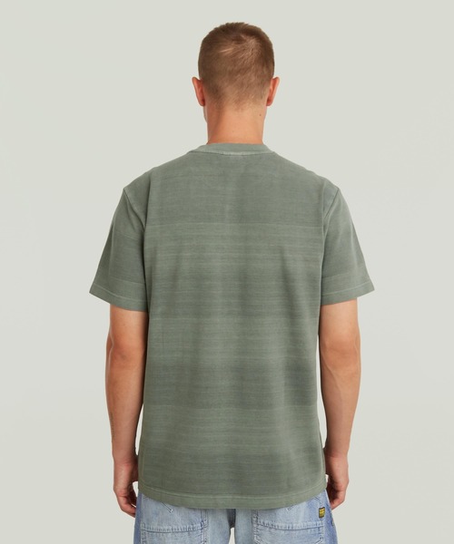 G-STAR(ジースター)の「Washed Jacquard T-Shirt/ウォッシュド加工ジャガードTシャツ(Tシャツ/カットソー・メンズ・グリーン系その他/グレー系その他/ブルー系その他・X-SMALL/MEDIUM/SMALL/LARGE/X-LARGE)」の21枚目の写真