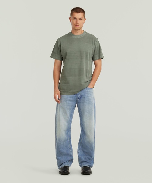 G-STAR(ジースター)の「Washed Jacquard T-Shirt/ウォッシュド加工ジャガードTシャツ(Tシャツ/カットソー・メンズ・グリーン系その他/グレー系その他/ブルー系その他・X-SMALL/MEDIUM/SMALL/LARGE/X-LARGE)」の6枚目の写真