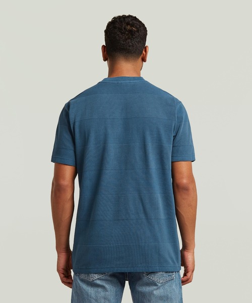 G-STAR(ジースター)の「Washed Jacquard T-Shirt/ウォッシュド加工ジャガードTシャツ(Tシャツ/カットソー・メンズ・グリーン系その他/グレー系その他/ブルー系その他・X-SMALL/MEDIUM/SMALL/LARGE/X-LARGE)」の9枚目の写真