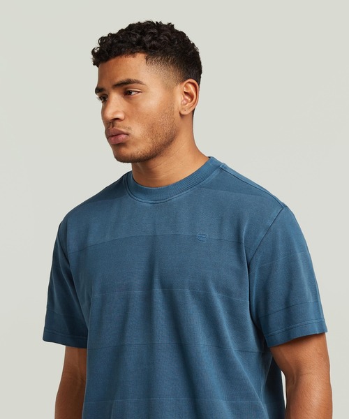 G-STAR(ジースター)の「Washed Jacquard T-Shirt/ウォッシュド加工ジャガードTシャツ(Tシャツ/カットソー・メンズ・グリーン系その他/グレー系その他/ブルー系その他・X-SMALL/MEDIUM/SMALL/LARGE/X-LARGE)」の10枚目の写真
