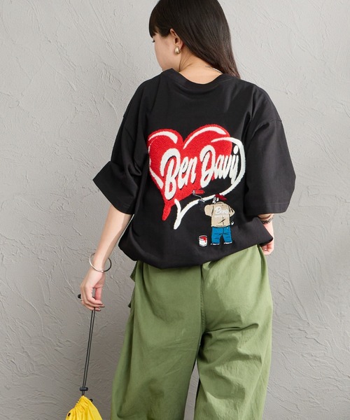 BEN DAVIS（ベンデイビス）の「【WEB限定】[BEN DAVIS/ベンデイビス] HEART CHENILLE バック刺繍デザイン ショートスリーブTシャツ（Tシャツ/カットソー・レディース・ホワイト/ネイビー/ブラック・XL/M/L）」の18枚目の写真