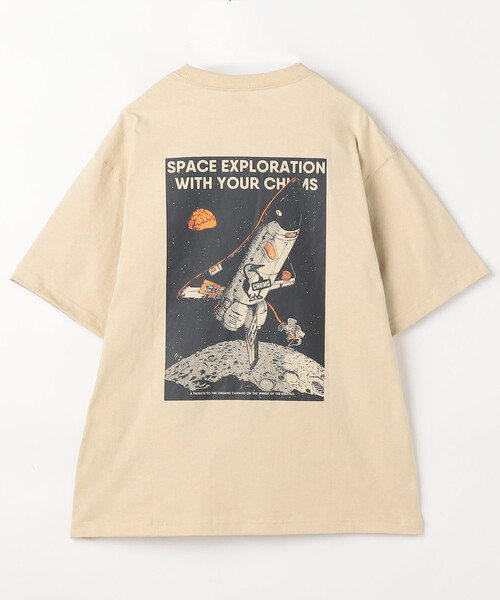 CHUMS（チャムス）の「限定展開 CHUMS/チャムス スペースブービースペースシップポケットTシャツ / Space Booby Spaceship Pocket T-Shirt（Tシャツ/カットソー・メンズ・ブラック/ベージュ/ホワイト・X-LARGE/LARGE/MEDIUM/SMALL）」の3枚目の写真