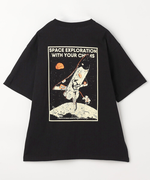 【新品・タグ付き】CHUMS　NASAスペースポケット　Ｔシャツ　黒　Ｌsize NASA スペースポケットTシャツ – Living Plaza Store