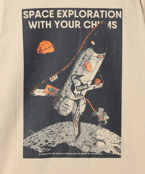 CHUMS（チャムス）の「限定展開 CHUMS/チャムス スペースブービースペースシップポケットTシャツ / Space Booby Spaceship Pocket T-Shirt（Tシャツ/カットソー・メンズ・ブラック/ベージュ/ホワイト・X-LARGE/LARGE/MEDIUM/SMALL）」の8枚目の写真