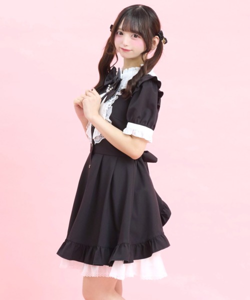 Secret Honey（シークレットハニー）の「半袖バッスルワンピース（ワンピース・レディース・ブラック/ピンク/グレー・MEDIUM）」の10枚目の写真