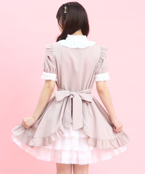Secret Honey（シークレットハニー）の「半袖バッスルワンピース（ワンピース・レディース・ブラック/ピンク/グレー・MEDIUM）」の6枚目の写真