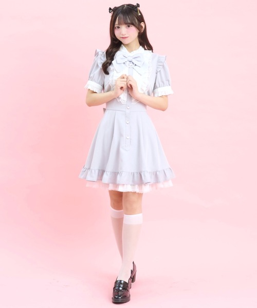Secret Honey（シークレットハニー）の「半袖バッスルワンピース（ワンピース・レディース・ブラック/ピンク/グレー・MEDIUM）」の7枚目の写真