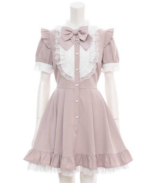 Secret Honey（シークレットハニー）の「半袖バッスルワンピース（ワンピース・レディース・ブラック/ピンク/グレー・MEDIUM）」の12枚目の写真
