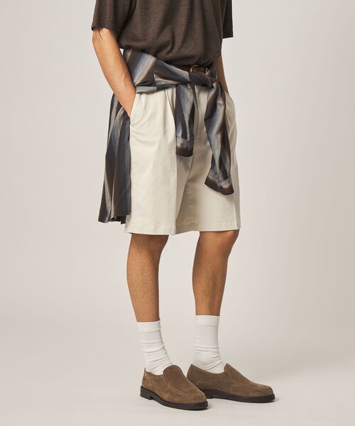Steven Alan(スティーブンアラン)の「<Steven Alan> グレース ツイル アウト ワンプリーツ ショート パンツ(スラックス・メンズ・グレー/オフホワイト・XL/L/M/S)」の7枚目の写真