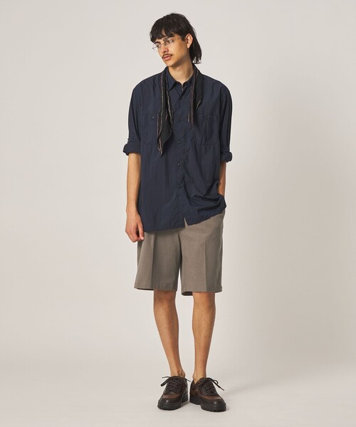 Steven Alan(スティーブンアラン)の「<Steven Alan> グレース ツイル アウト ワンプリーツ ショート パンツ(スラックス・メンズ・グレー/オフホワイト・XL/L/M/S)」の9枚目の写真
