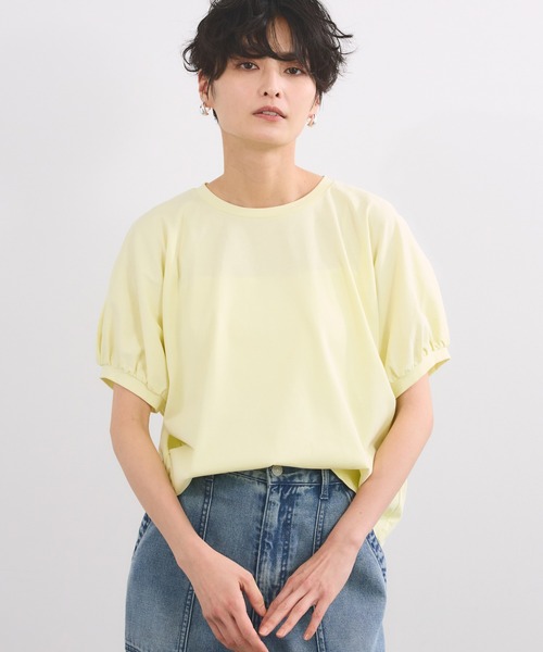 BARNYARDSTORM(バンヤードストーム)の「BARNYARDSTORM / GIZAパフスリーブTシャツ【汗染み軽減】(Tシャツ/カットソー・レディース・ブラック/セージグリーン/ホワイト/イエロー・FREE)」の8枚目の写真