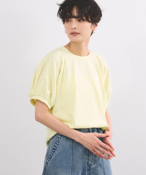 BARNYARDSTORM(バンヤードストーム)の「BARNYARDSTORM / GIZAパフスリーブTシャツ【汗染み軽減】(Tシャツ/カットソー・レディース・ブラック/セージグリーン/ホワイト/イエロー・FREE)」の9枚目の写真