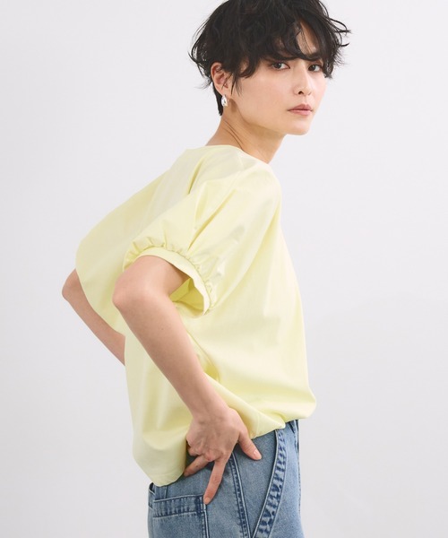 BARNYARDSTORM(バンヤードストーム)の「BARNYARDSTORM / GIZAパフスリーブTシャツ【汗染み軽減】(Tシャツ/カットソー・レディース・ブラック/セージグリーン/ホワイト/イエロー・FREE)」の10枚目の写真