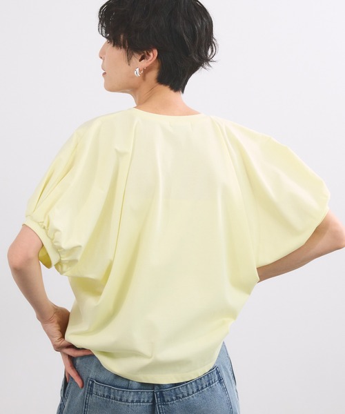BARNYARDSTORM(バンヤードストーム)の「BARNYARDSTORM / GIZAパフスリーブTシャツ【汗染み軽減】(Tシャツ/カットソー・レディース・ブラック/セージグリーン/ホワイト/イエロー・FREE)」の11枚目の写真