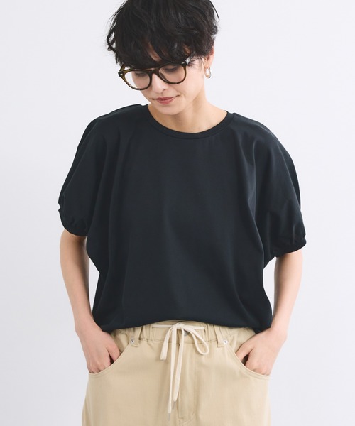 BARNYARDSTORM(バンヤードストーム)の「BARNYARDSTORM / GIZAパフスリーブTシャツ【汗染み軽減】(Tシャツ/カットソー・レディース・ブラック/セージグリーン/ホワイト/イエロー・FREE)」の16枚目の写真
