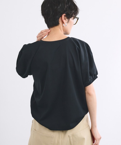 BARNYARDSTORM(バンヤードストーム)の「BARNYARDSTORM / GIZAパフスリーブTシャツ【汗染み軽減】(Tシャツ/カットソー・レディース・ブラック/セージグリーン/ホワイト/イエロー・FREE)」の18枚目の写真