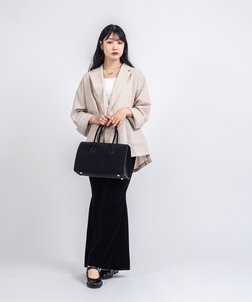 Rivel(リヴェル)の「【Maison de Z】スエード本革 2WAY ボストンバッグ ショルダーバッグ(ボストンバッグ・レディース・ブラック/ダークブラウン・FREE)」の12枚目の写真