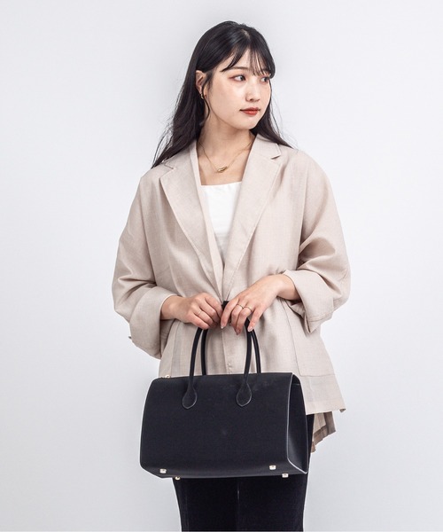 Rivel(リヴェル)の「【Maison de Z】スエード本革 2WAY ボストンバッグ ショルダーバッグ(ボストンバッグ・レディース・ブラック/ダークブラウン・FREE)」の17枚目の写真