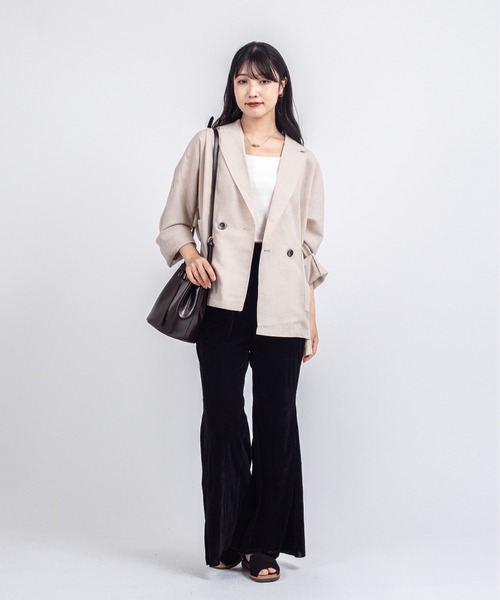 Rivel(リヴェル)の「【Maison de Z】スエード本革 2WAY ボストンバッグ ショルダーバッグ(ボストンバッグ・レディース・ブラック/ダークブラウン・FREE)」の10枚目の写真