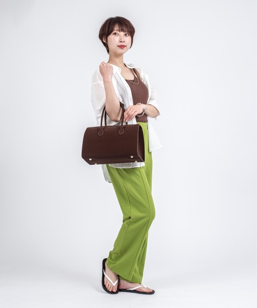 Rivel(リヴェル)の「【Maison de Z】スエード本革 2WAY ボストンバッグ ショルダーバッグ(ボストンバッグ・レディース・ブラック/ダークブラウン・FREE)」の3枚目の写真