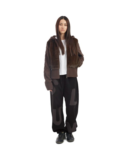 SUNLOVE（サンラブ）の「Capital Brushed Sweatpants（スウェットパンツ・レディース・ヘザーグレー/ライトブラウン/ブラック/パープル・L/M/S）」の10枚目の写真
