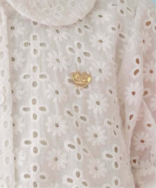 Lycee mine（リセマイン）の「【綿100％】コットンレースパフスリーブブラウス【子供服】【キッズ】【女の子】（シャツ/ブラウス・キッズ・オフホワイト/ブラック・110cm/100cm/130cm/120cm/140cm/150cm）」の14枚目の写真